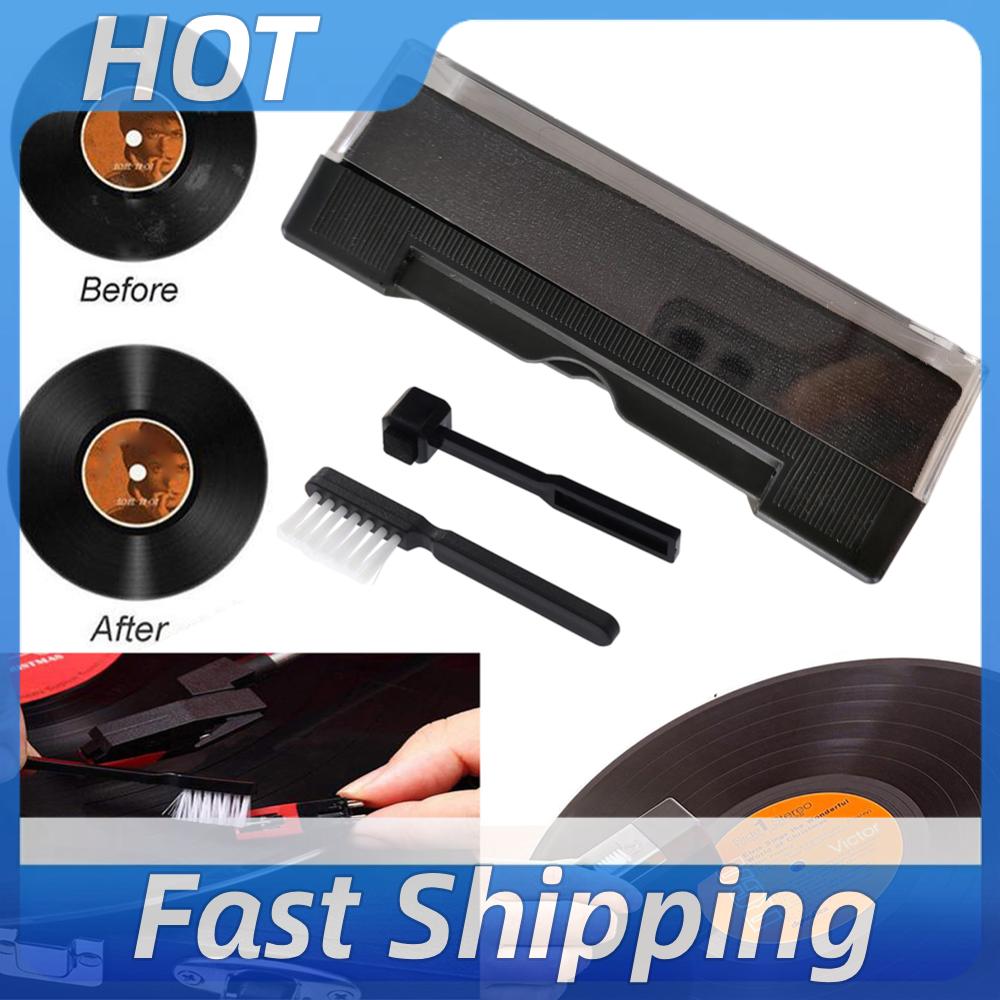 Vinyl Record Cleaner - 3-teiliges Vinyl-Schallplatten-Reinigungsset Schallplatten-Reinigungsbürste Staubentferner-Kit Reinigungsbürsten-Set