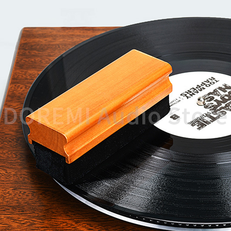 Vinyl Record Cleaner - Antistatische Schallplatten-Reinigungsbürste, Reiniger, Samt-Staubentfernerbürste für die