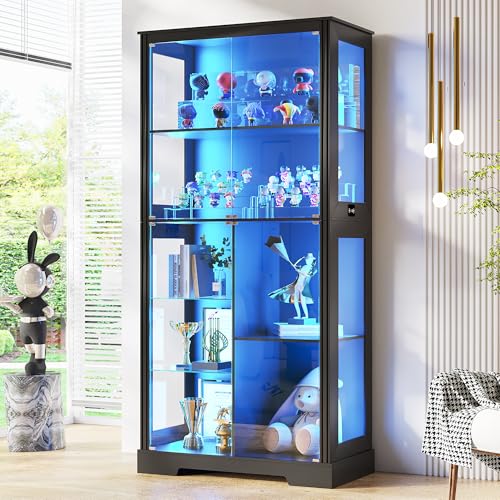 Collectible Collection - 71-Zoll-Glasvitrine mit RGB-Beleuchtung für Sammlerstücke –