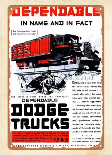 Vintage And Collectible Stores - 1931 LKW Metall-Blechschild Vintage Sammlerstück Heimdekoration