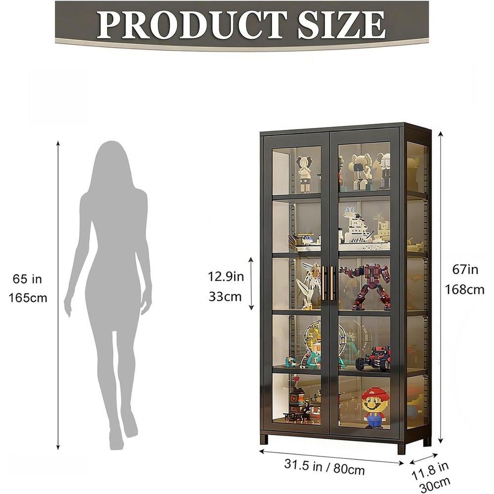Vitrine mit Glasfront, 5-stufi – Collectible Collection Bewertung und Preis