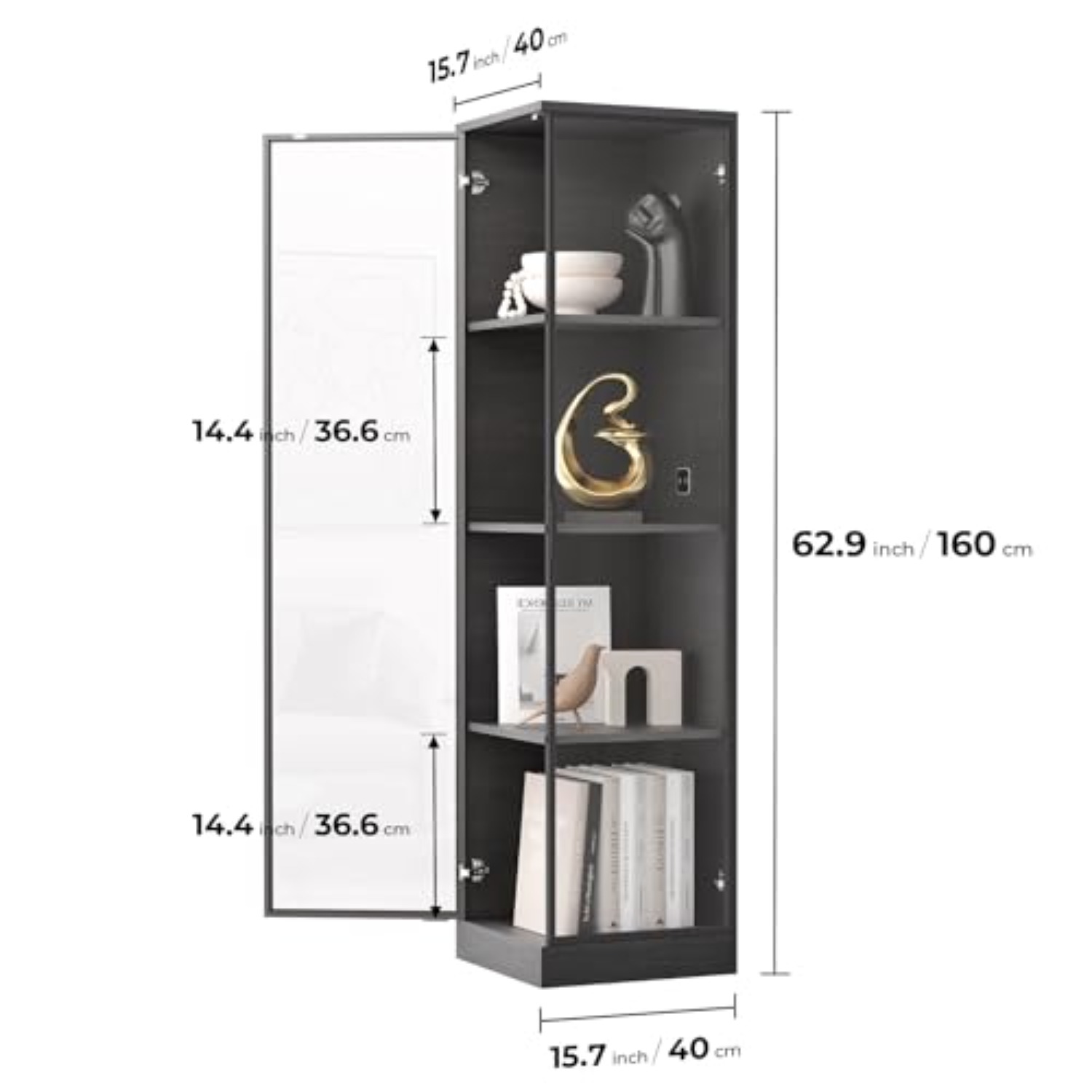 Eckvitrine mit Türen, 4 Ebenen – Collectible Collection Bewertung und Preis