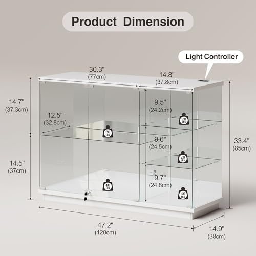 RGB-Glasvitrine mit Schloss fü – Collectible Collection Bewertung und Preis