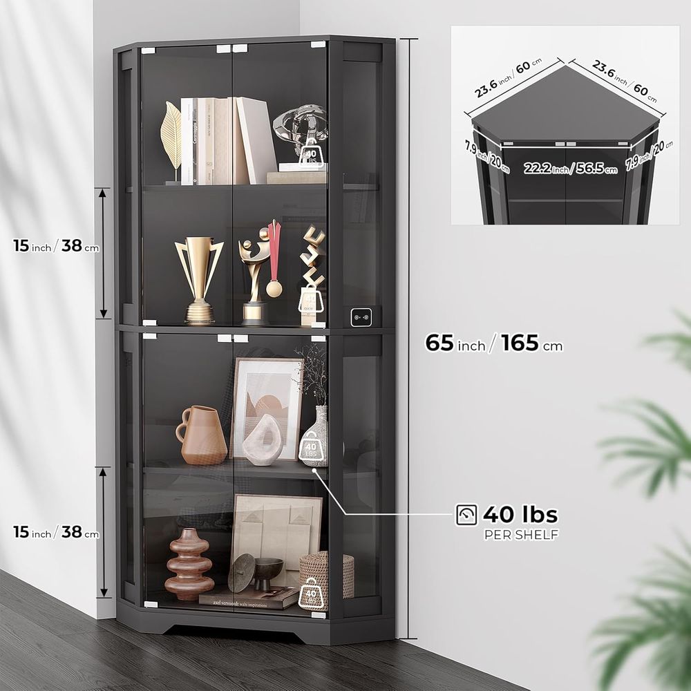 65 Beleuchtete Glasvitrine, 4- – Collectible Collection Bewertung und Preis