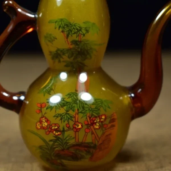 Vintage Glas-Kürbisflasche mit – Vintage Collectible Glassware Bewertung und Preis