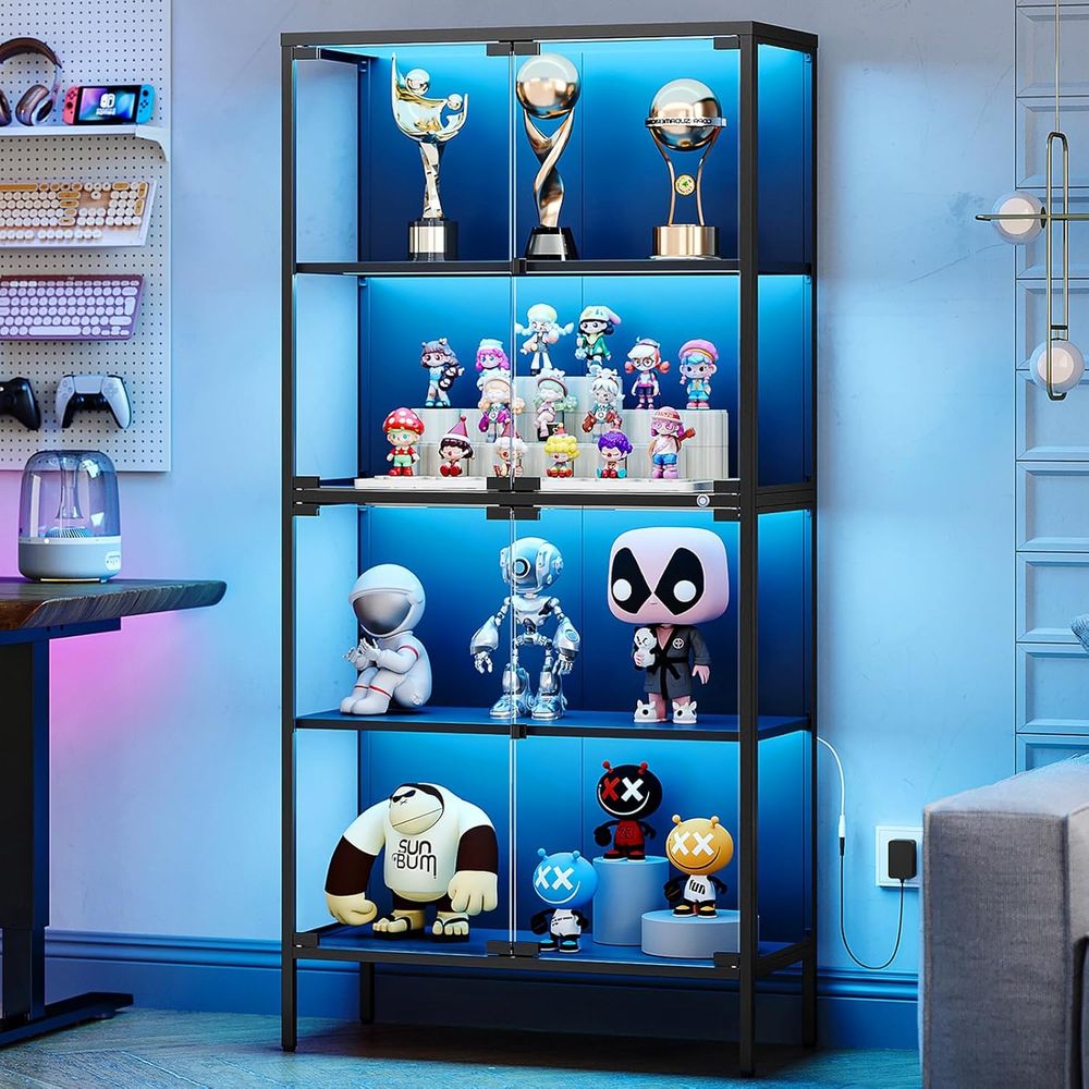 65 LED-beleuchtete Glasvitrine – Collectible Collection Bewertung und Preis