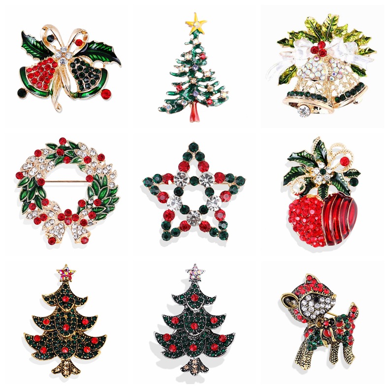 Vintage Strass-Weihnachtsbrosc – Collectible Vintage Brooches Bewertung und Preis