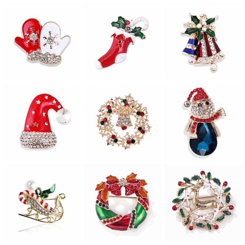 Vintage Strass-Weihnachtsbrosc – Collectible Vintage Brooches Bewertung und Preis