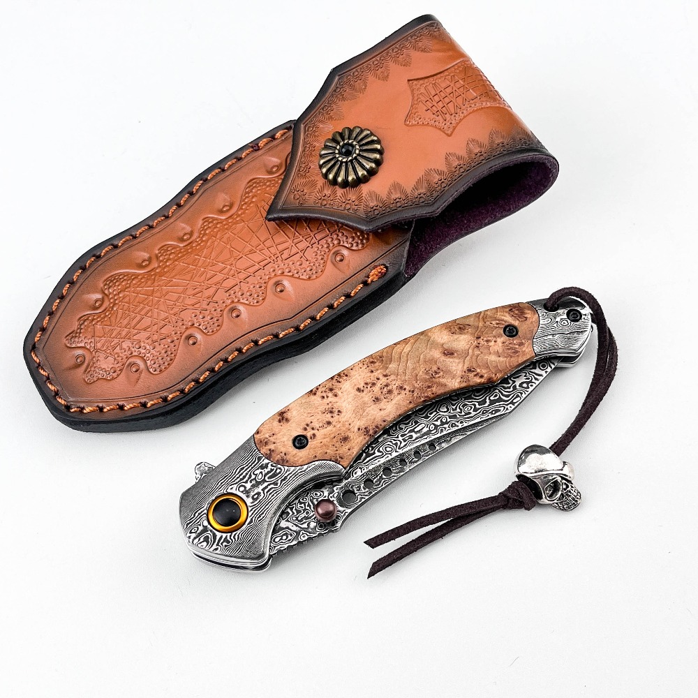 Hochharte Damastmuster-Klappme – Vintage Collectible Pocket Knives Bewertung und Preis
