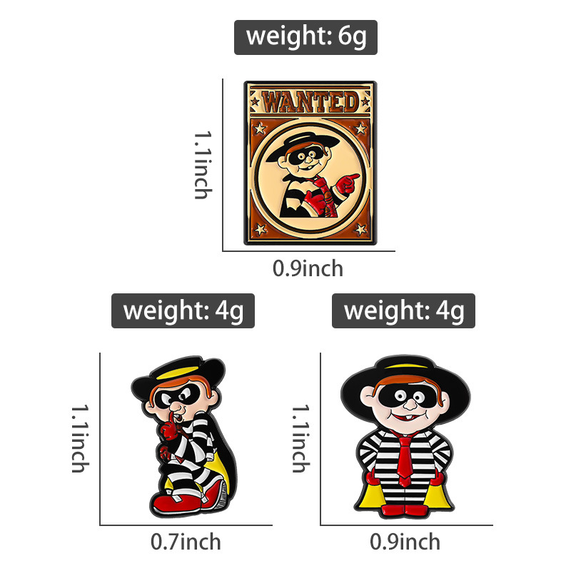 Vintage Hamburglar Emaille-Pin – Collectible Vintage Brooches Bewertung und Preis